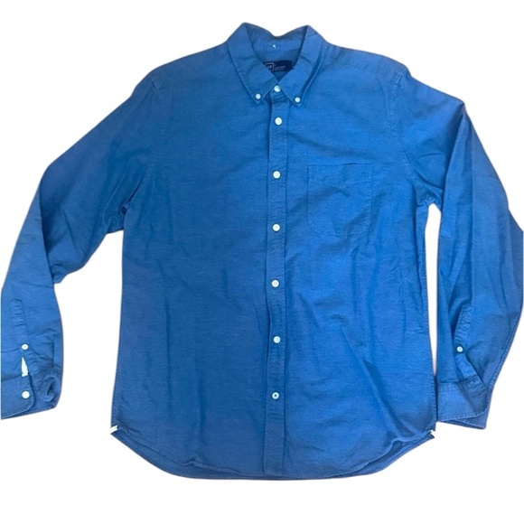 Gap Blue Collared Shirt (L) - Picture 1 of 7